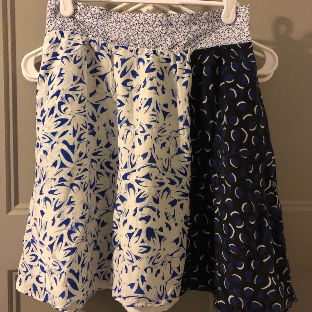 Anthropologie Floral Print Silk Skirt w Pockets!